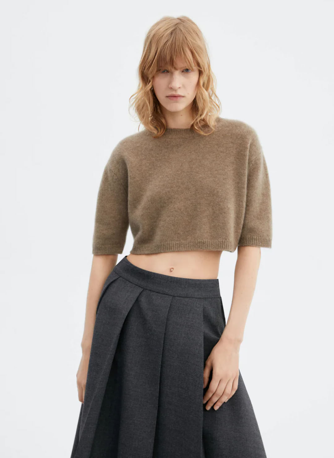 Cropped cashmere sweater - Imagen 3