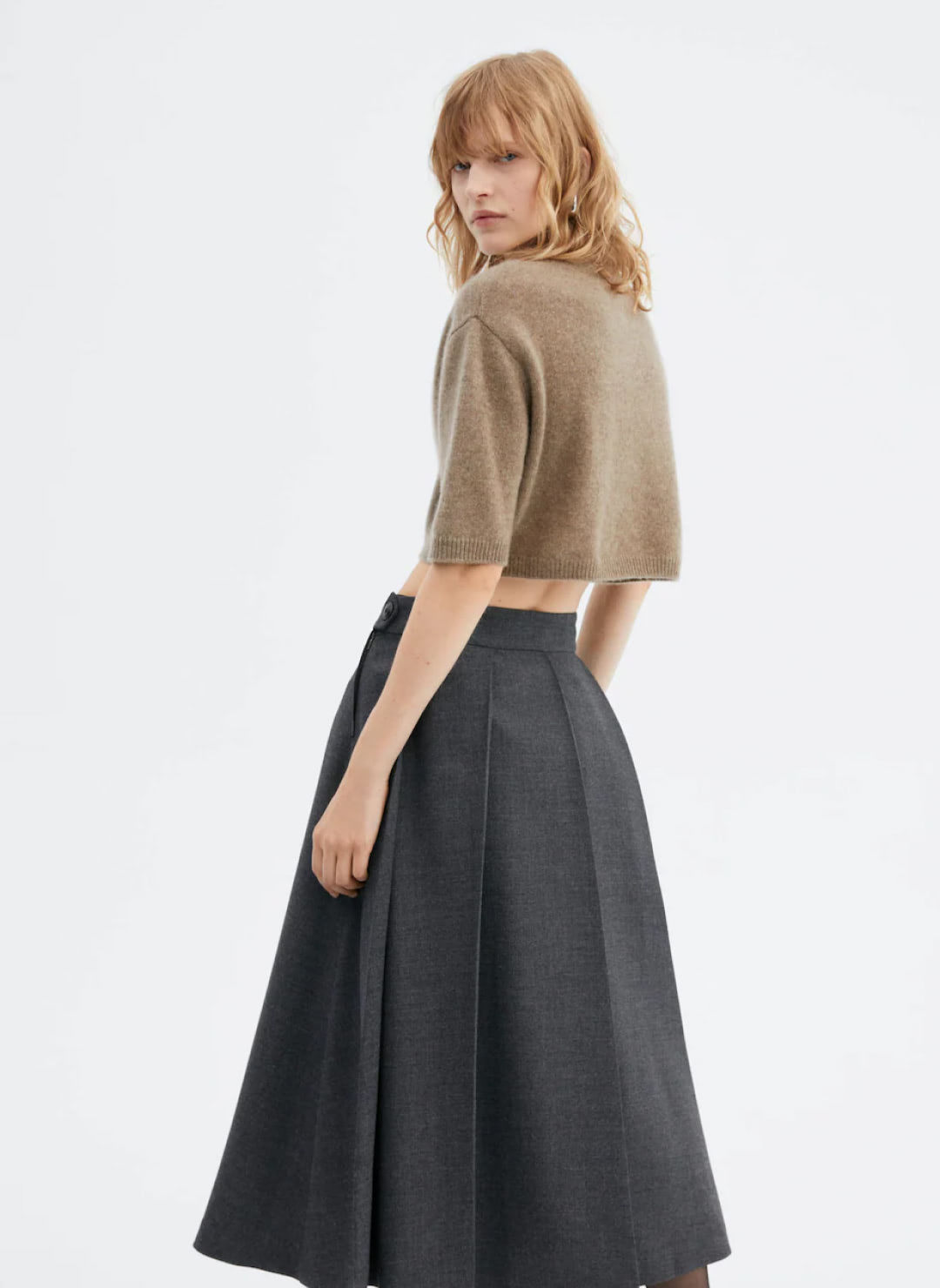 Cropped cashmere sweater - Imagen 2