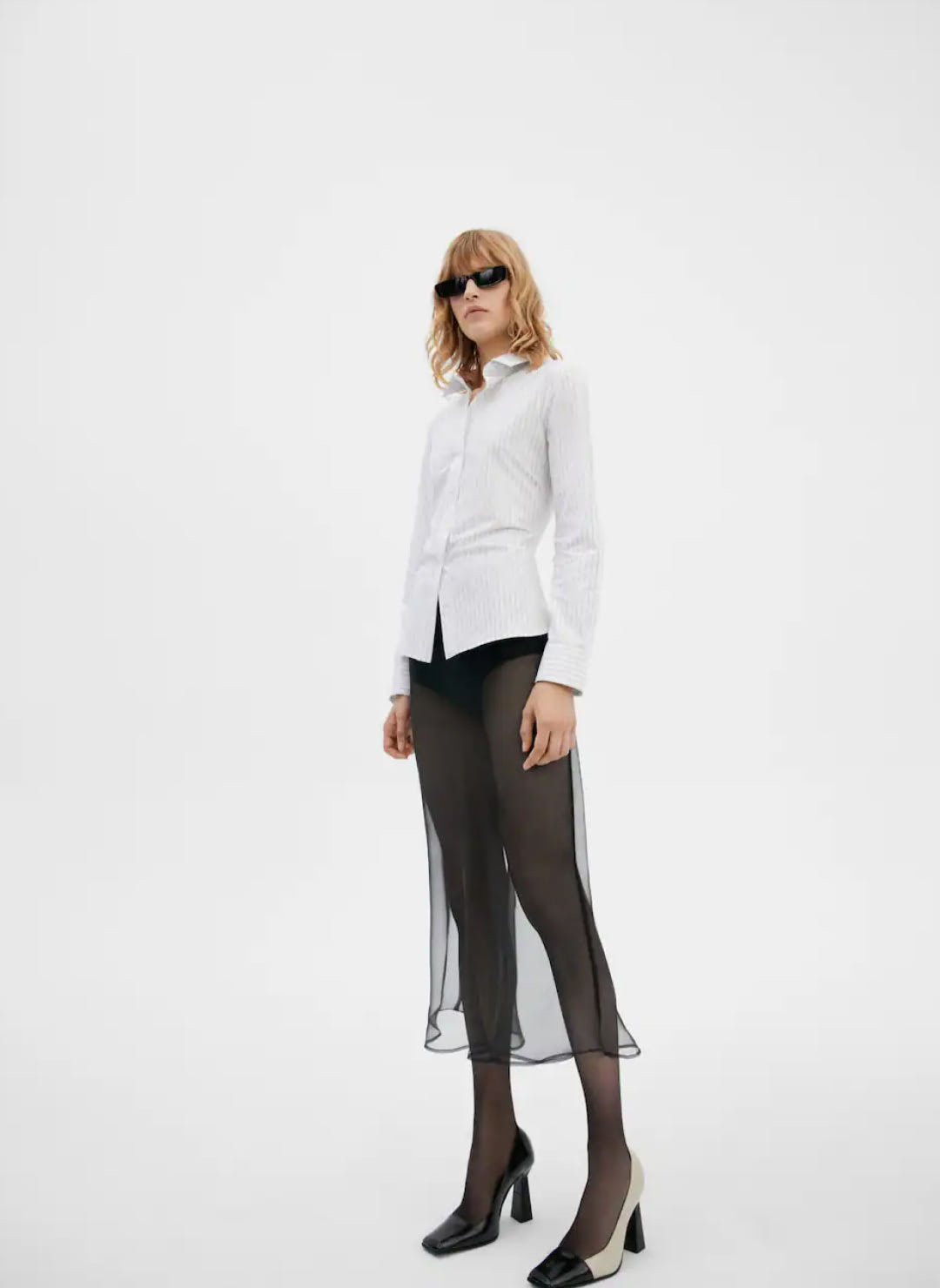 Slim fit striped cotton shirt - Imagen 3