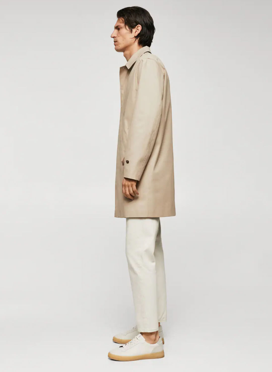 Water - repellent cotton trench coat - Imagen 4