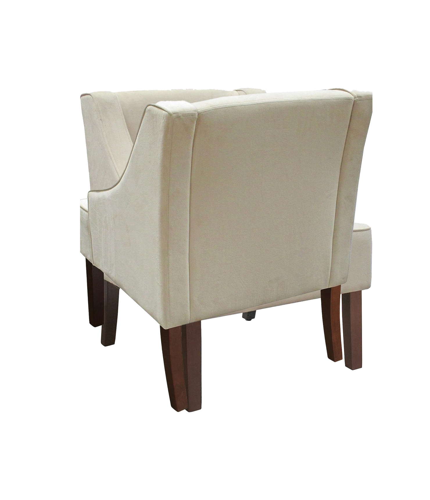 Swoop Arm Living-Room-Chairs, Cream Velvet - Imagen 3
