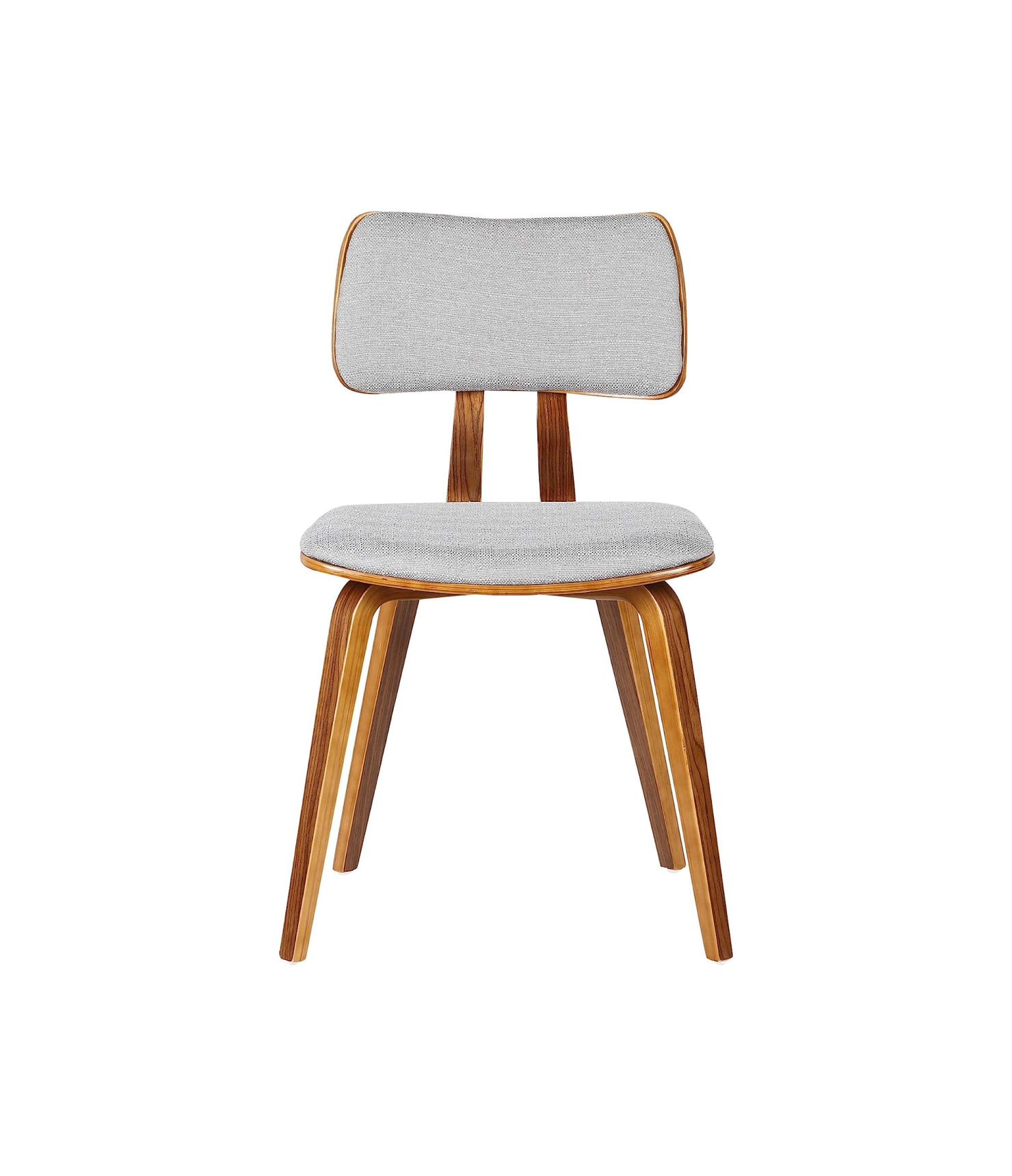 Jaguar Dining Chair in Grey Fabric and Walnut Wood - Imagen 3