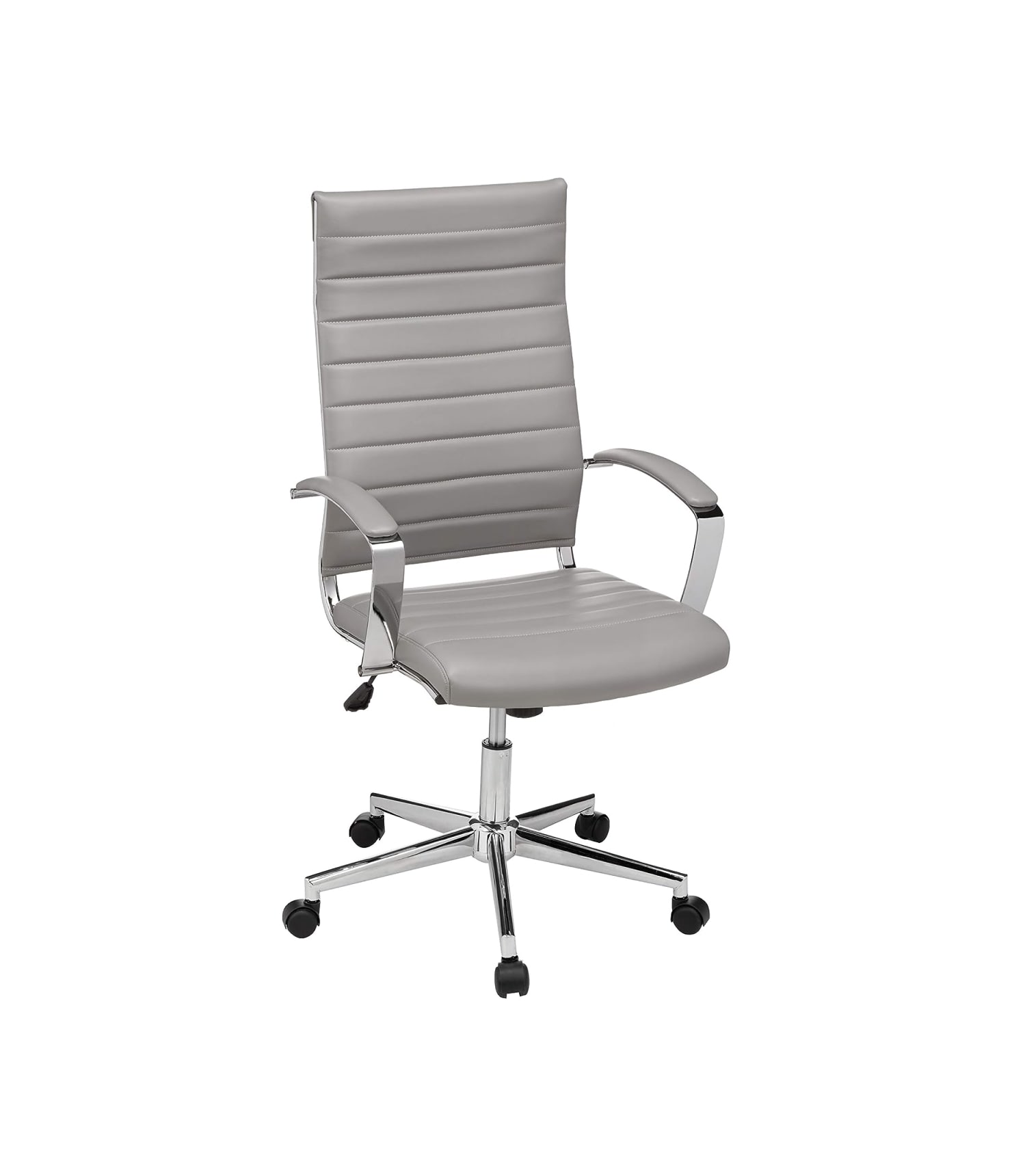 High-Back Executive Swivel Office Desk Chair with Ribbed Puresoft Upholstery