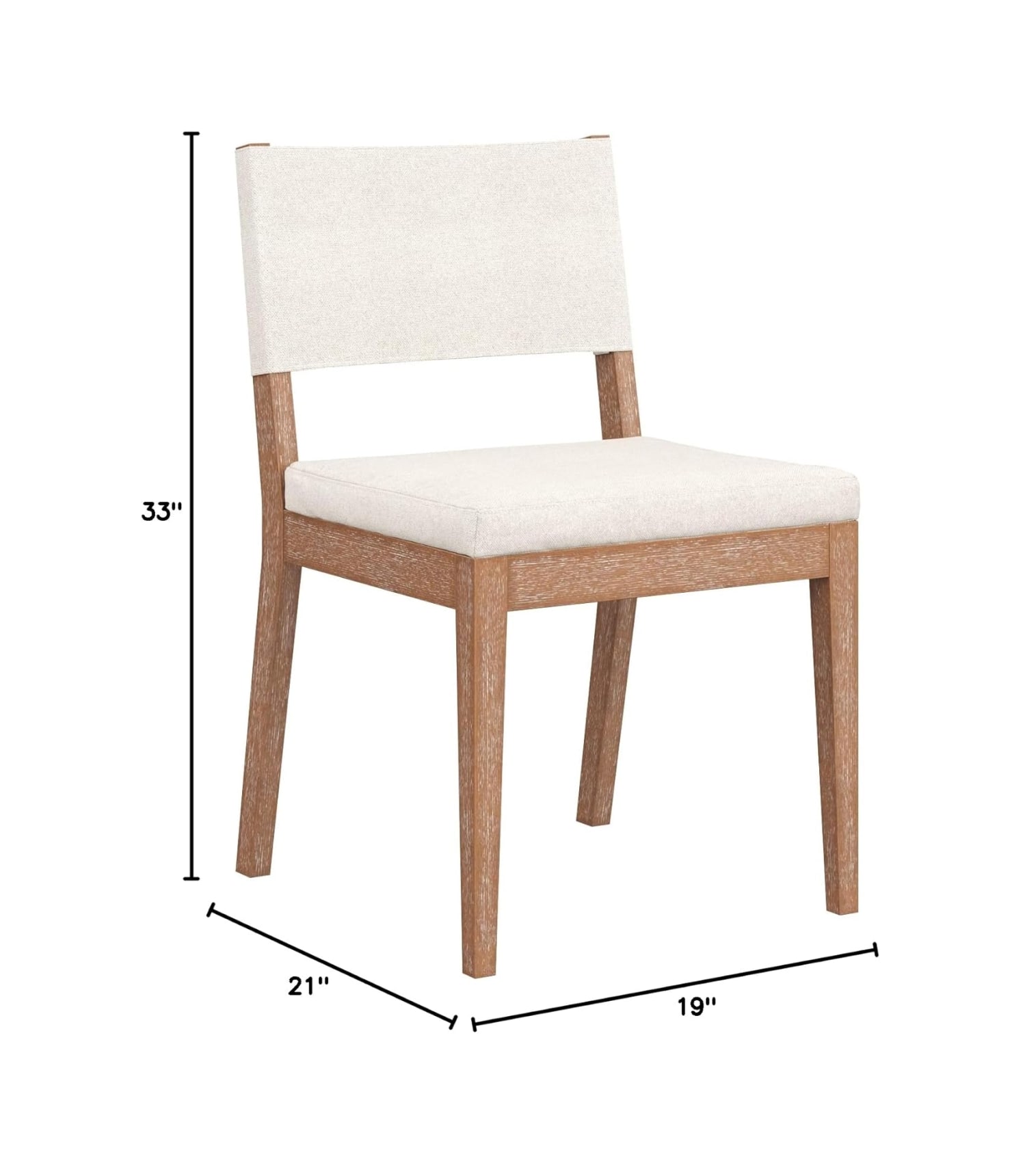 Modern Upholstered Dining Chair with Solid Rubberwood Legs - Imagen 3